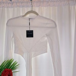 Long Sleeve Cropped Wrap Top